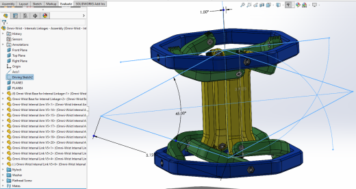全向连杆结构腕关节III型3D图纸 Solidworks设计缩略图